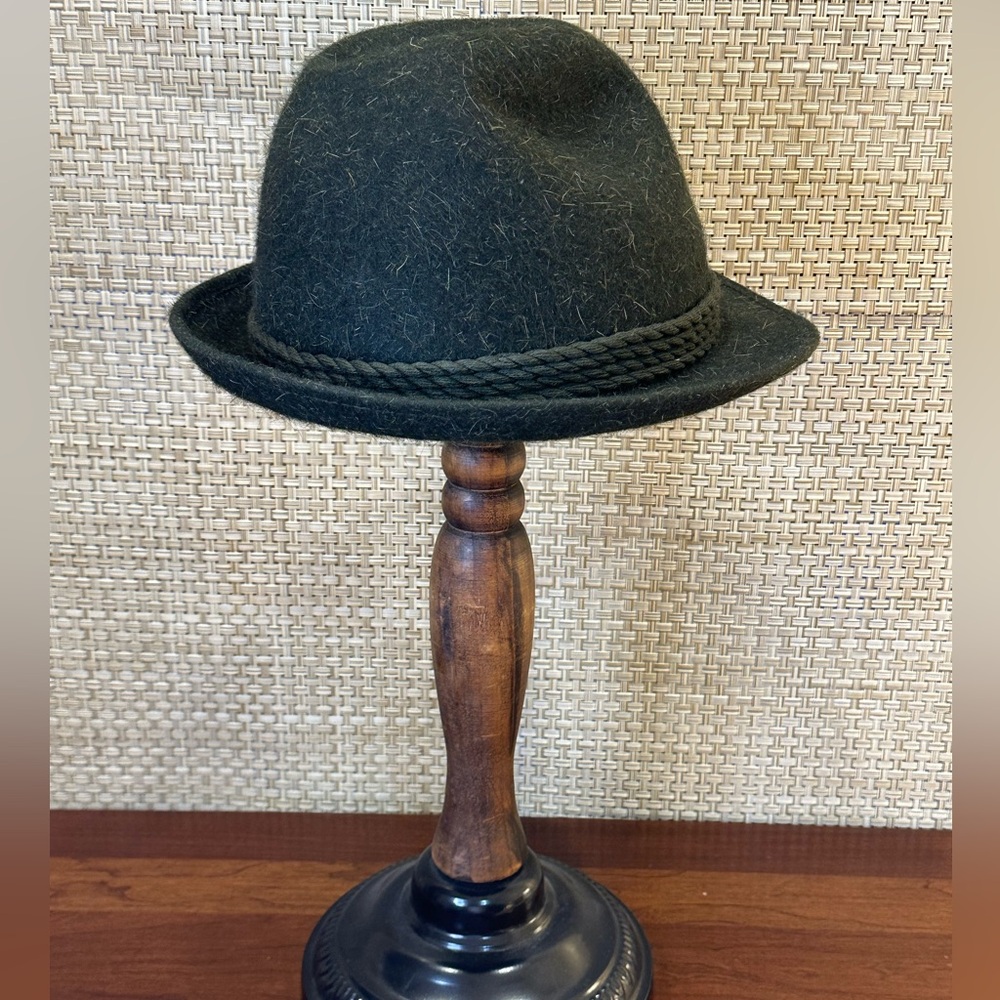 🌟HP🌟VTG 1950s-60s Mayser Green Wool/Mohair Blend Traditional Tyrolean Hat - Picture 6 of 13